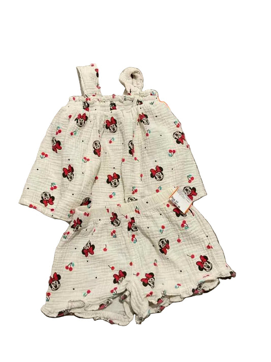Disney Jr (D) White Red Toddler Size 3T Girl's 2PCCasual