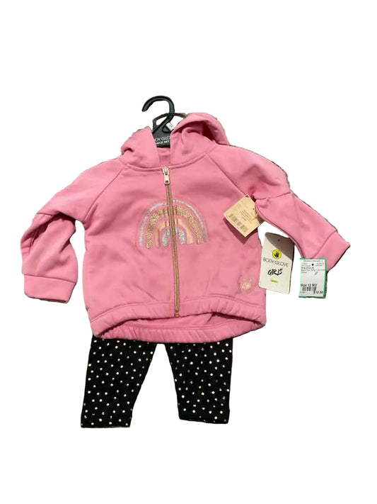 Body Glove (A) Black Pink Infant Size 12 MO Girl's 2PC Casual