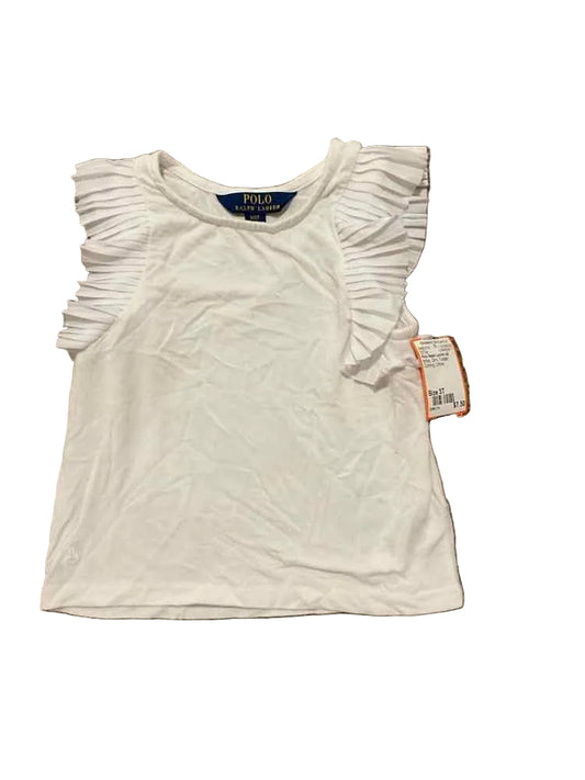 Polo Ralph Lauren (A) White Toddler Size 3T Girl's SSTop