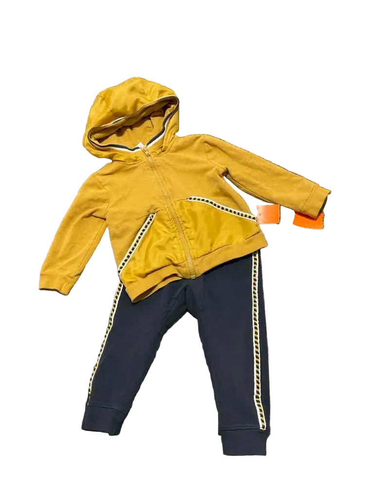 Tommy Bahama (C) Yellow Gray Infant Size 24 MO Boy's 2PC Casual