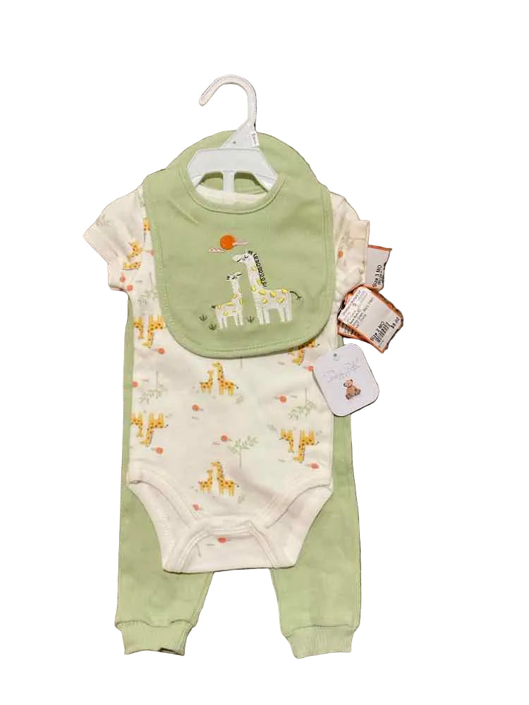 Rene Rofe (C) White Green Infant Size 3 MO Boy's 3PC Casual
