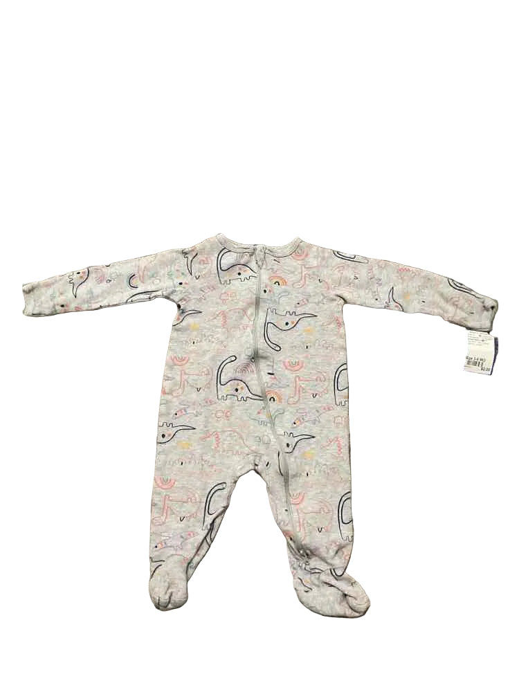 Wonder Nation (E) Dino Print Infant Size 3-6 MO Girl's 1PCSleepwear