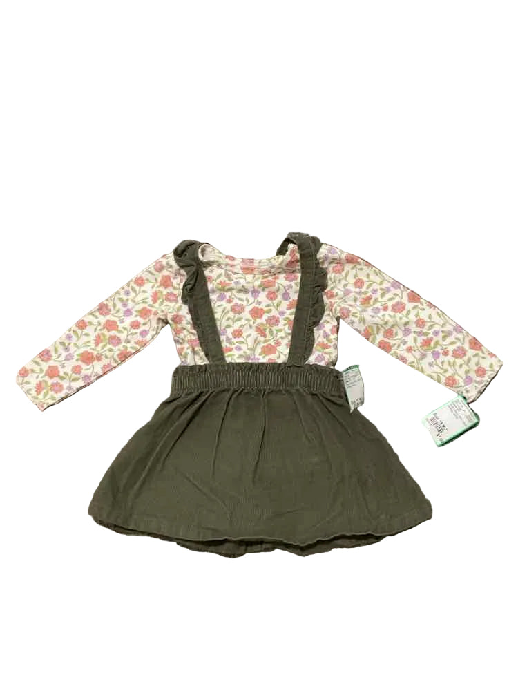 Carters (C) White Green Infant Size 18 MO Girl's 2PC Casual