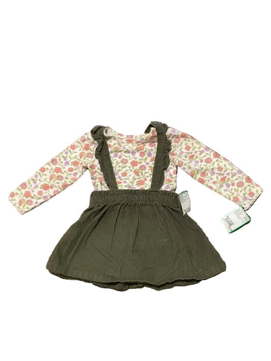 Carters (C) White Green Infant Size 18 MO Girl's 2PC Casual