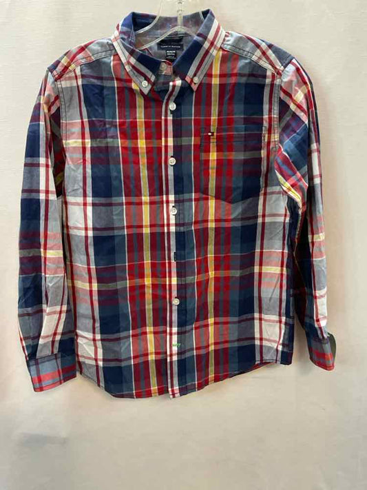Tommy Hilfiger (B) Plaid Youth Size 12-14 ButtondownLS