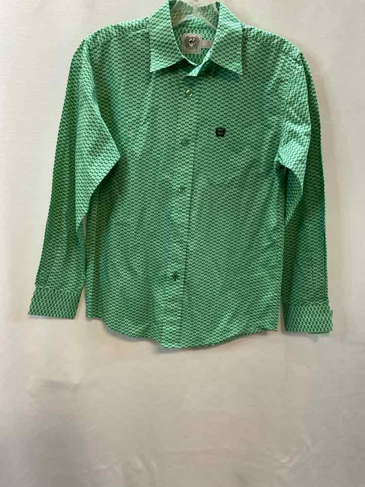 D Brand Green Black Youth Size 10 ButtondownLS