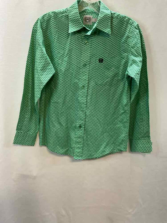 D Brand Green Black Youth Size 10 ButtondownLS