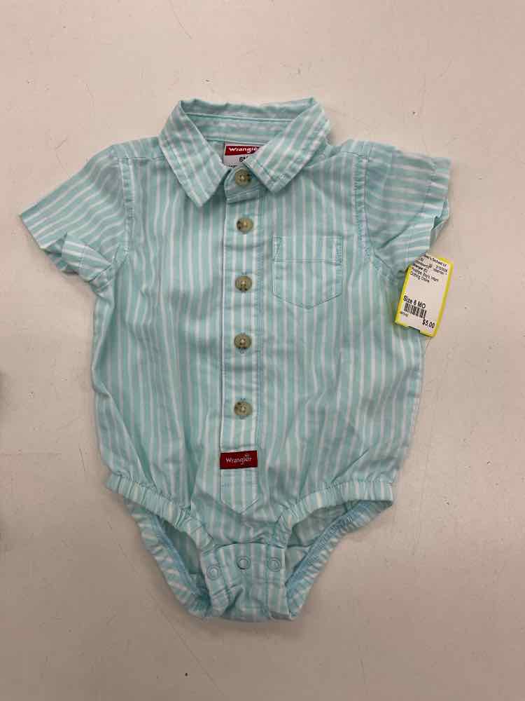 Wrangler (C) Pinstripe Infant Size 6 MO Boy's ButtondownSS