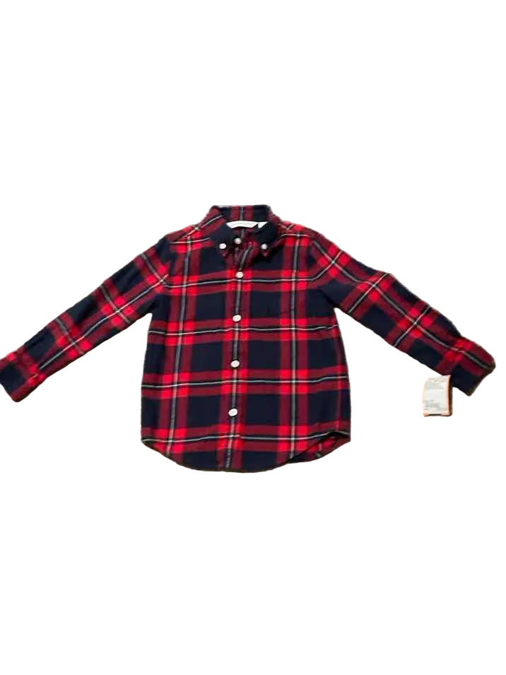 Janie and Jack (A) Red White Blue Toddler Size 3T Boy's ButtondownLS