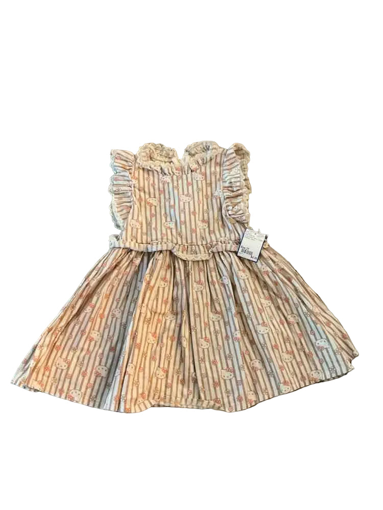 Hello Kitty (D) white brown Toddler Size 3T Girl's Sundress