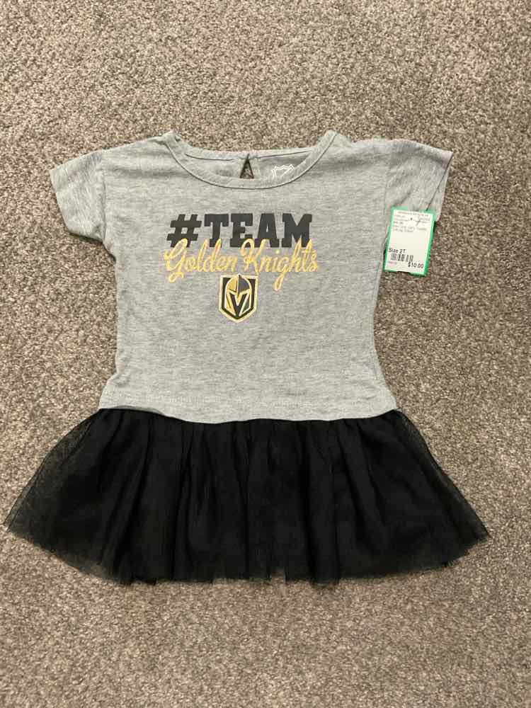NHL (B) Black Gray Toddler Size 2T Girl's CasualDress