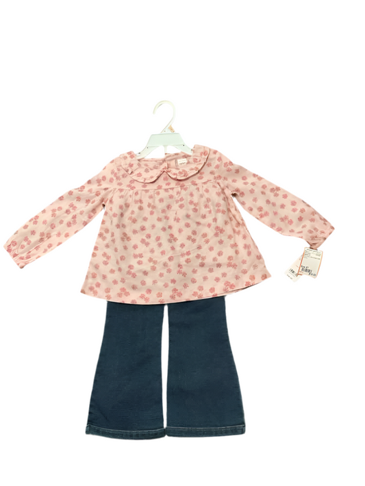 Carters (C) Blue Pink Toddler Size 2T Girl's 2PCCasual