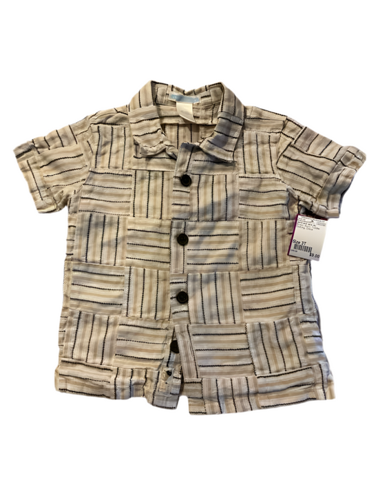 Janie and Jack (A) Brown Toddler Size 3T Boy's ButtondownSS