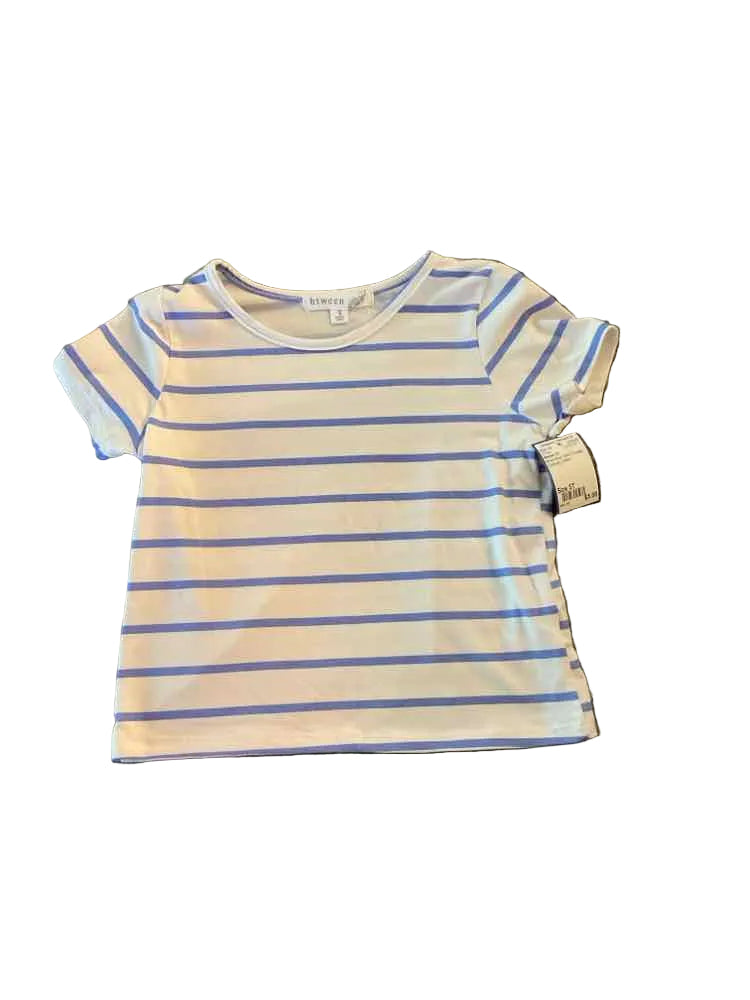 Btween (C) White Blue Toddler Size 5T Girl's SSTop