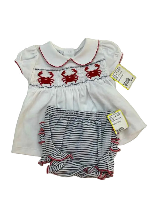 D Brand red white Infant Size 6 MO Girl's 2PC Casual