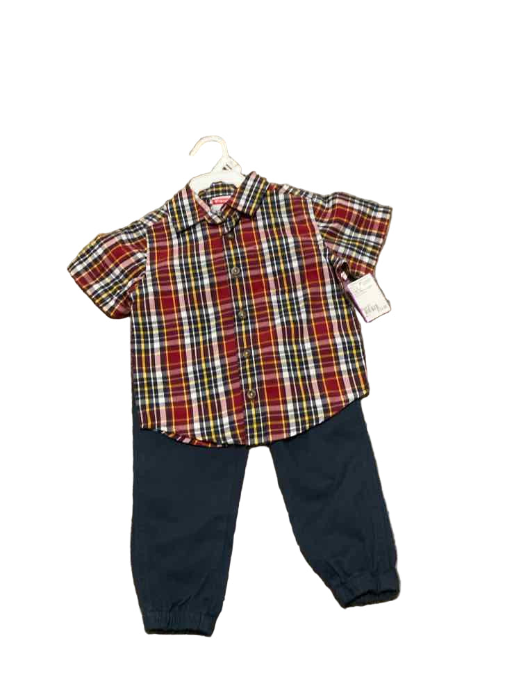 Wrangler (C) Red Blue Toddler Size 2T Boy's 2PCDressy