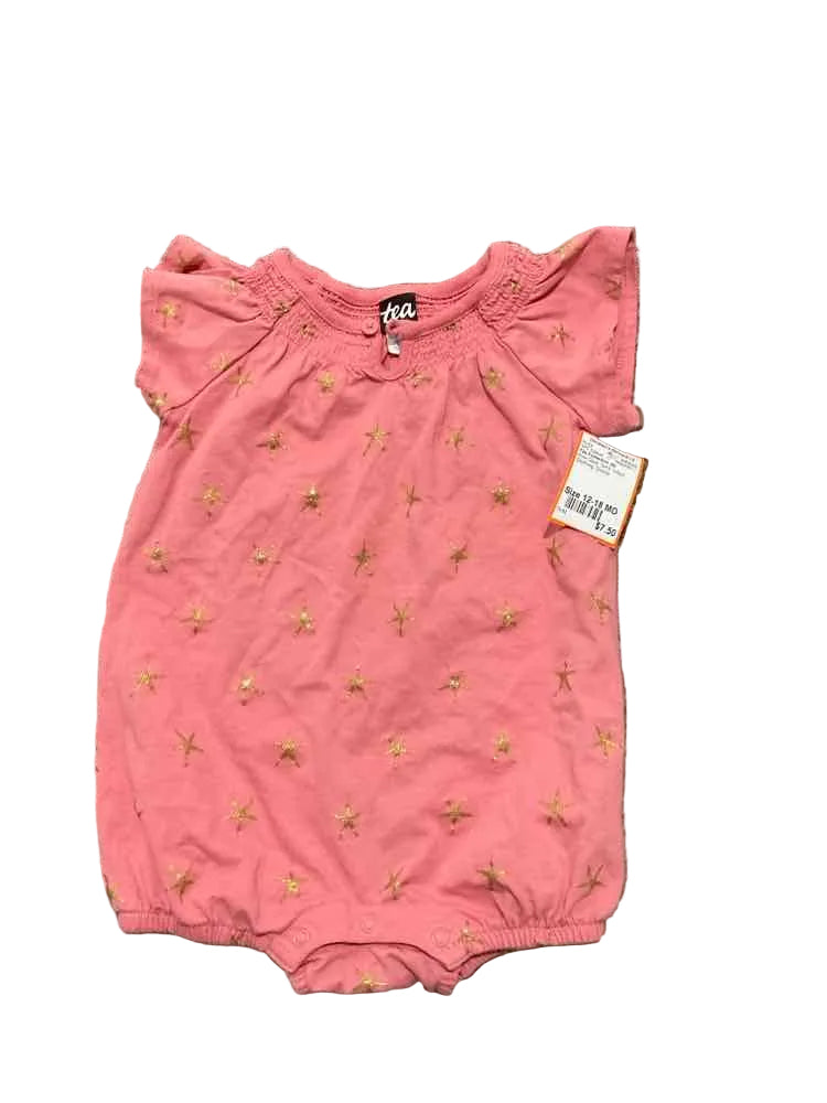 Tea Collection (A) Pink Gold Infant Size 12-18 MO Girl's 1PC Casual