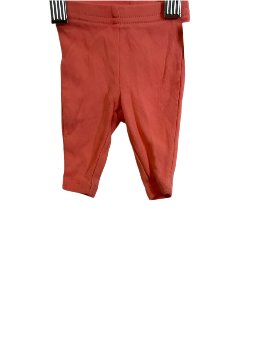 Carters (C) Coral Infant Size Preemie BasicLeggings