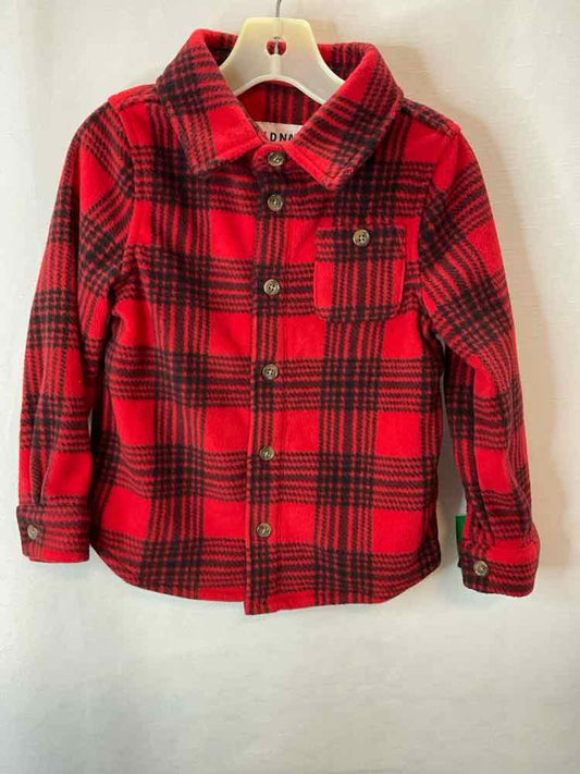 Old Navy (C) Plaid Toddler Size 4 Jacket Fleece