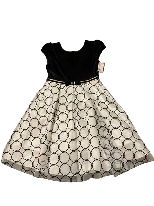 Jona Michelle (D) White Black Youth Size 10 Girl's PartyDress