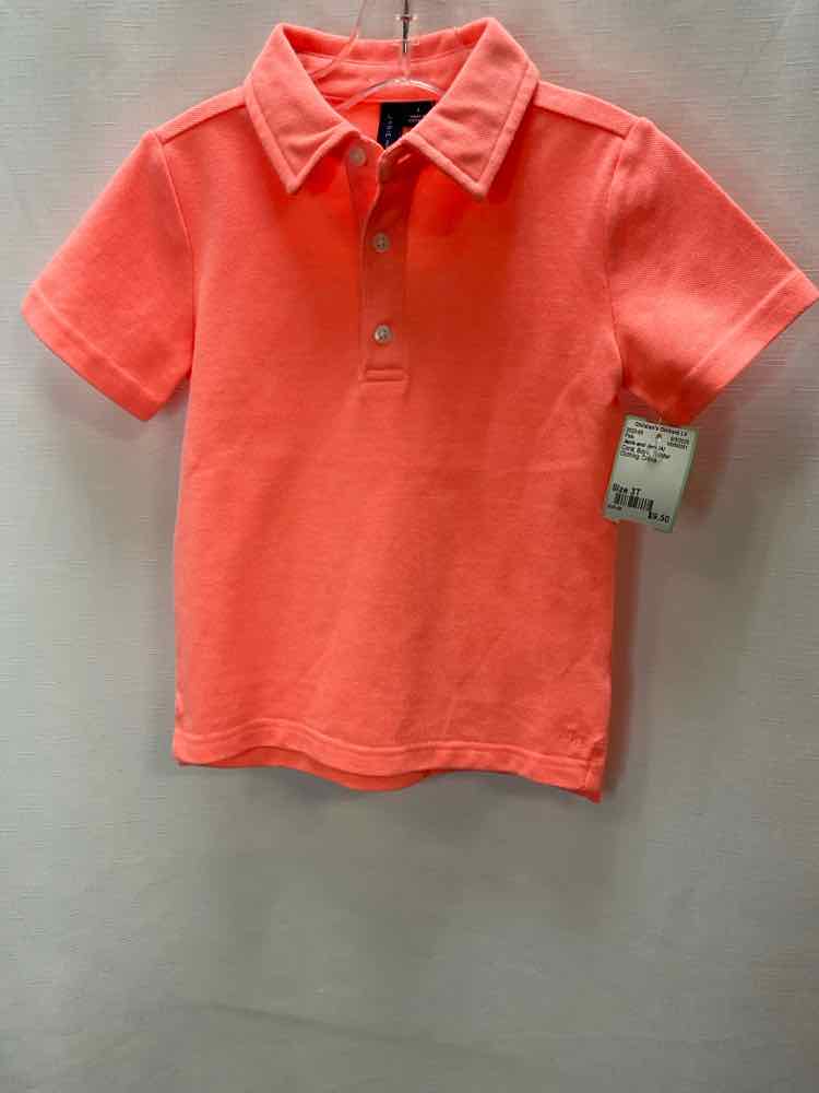 Janie and Jack (A) Coral Toddler Size 3T Polo
