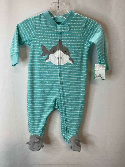 Carters (C) Blue Infant Size 3 MO 1PCSleepwear