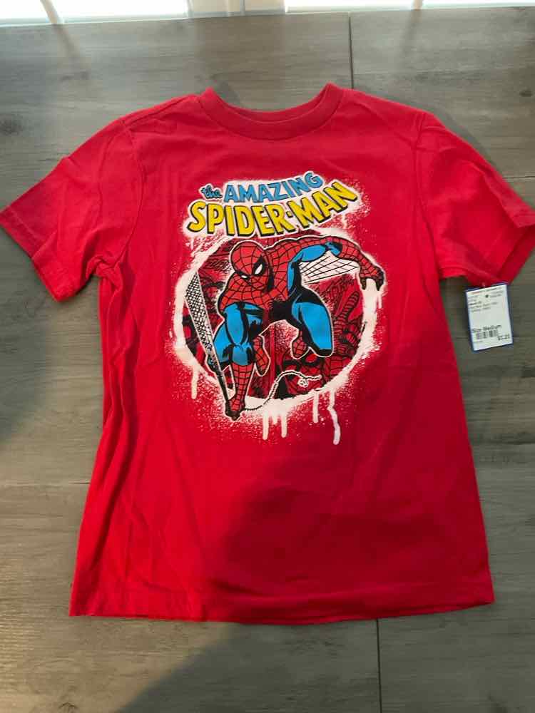 Marvel (D) Red Blue Youth Size Medium Boy's SSTop