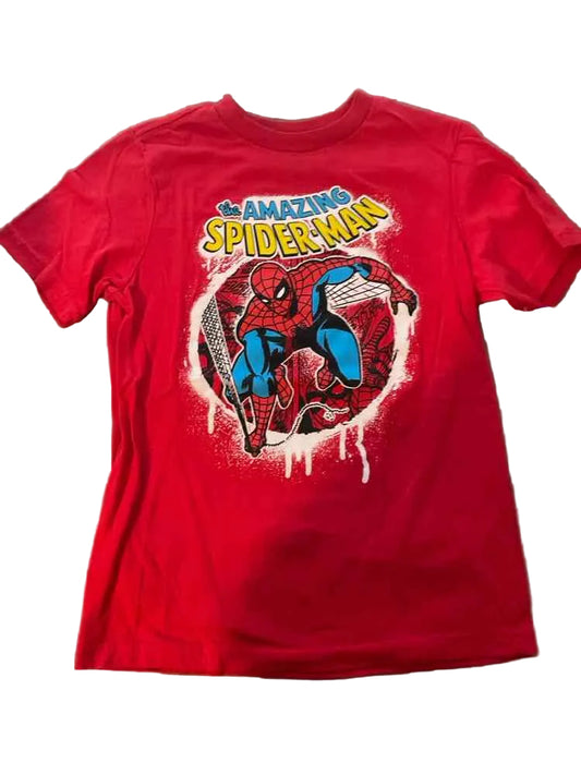Marvel (D) Red Blue Youth Size Medium Boy's SSTop