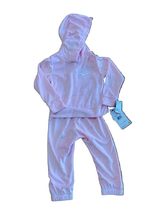 Nike (B) Pink Toddler Size 2T Girl's 2PCAthleticPantSuit