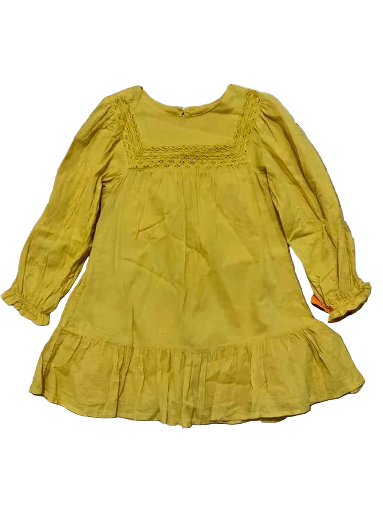 Cat and Jack (D) Mustard Toddler Size 5T Girl's CasualDress
