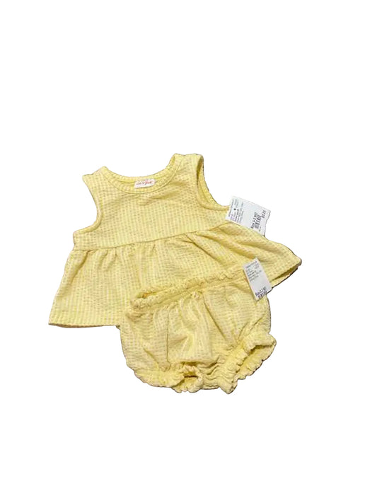 Cat and Jack (D) White Yellow Infant Size 0-3 MO Girl's 2PC Casual