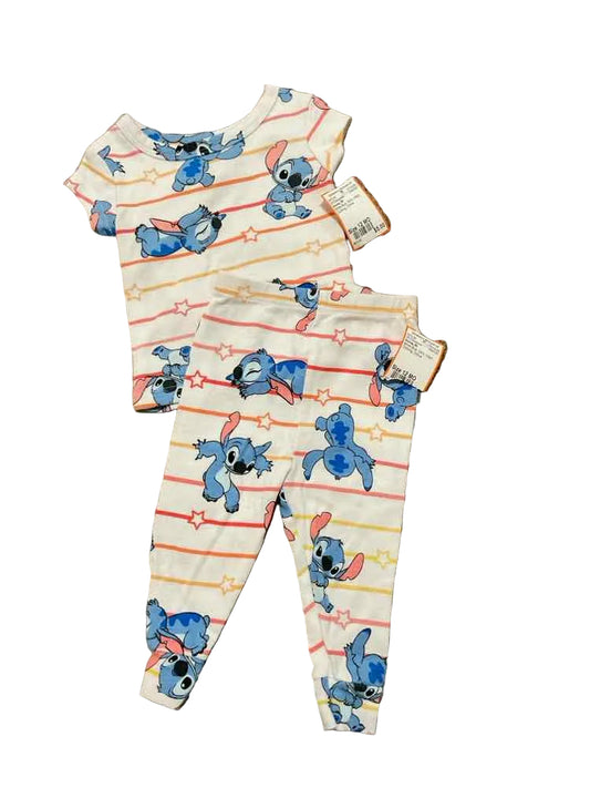Disney (B) White Blue Infant Size 12 MO Girl's 2PCSleepwear