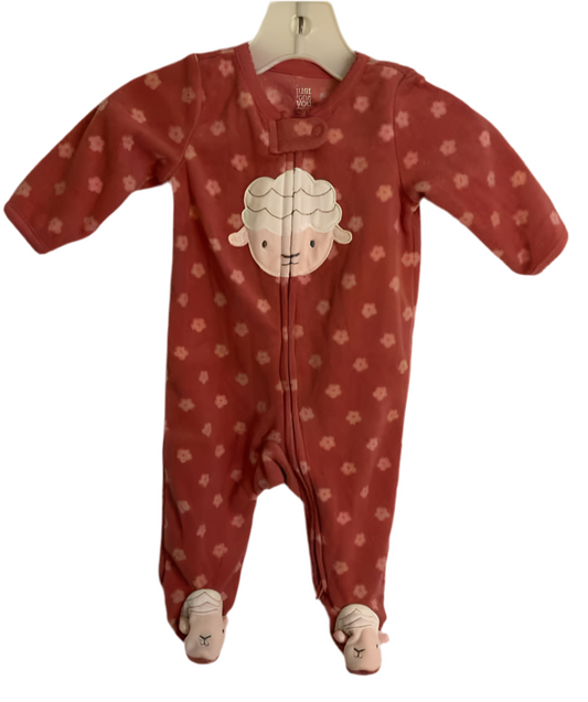 Just One You (D) White Pink Infant Size 3 MO 1PCSleepwear