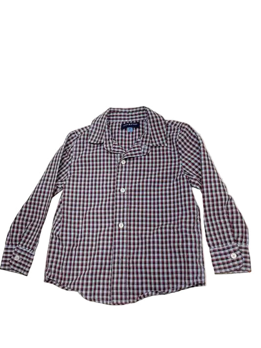 Andy & Evan (A) Plaid Toddler Size 4 Boy's ButtondownLS