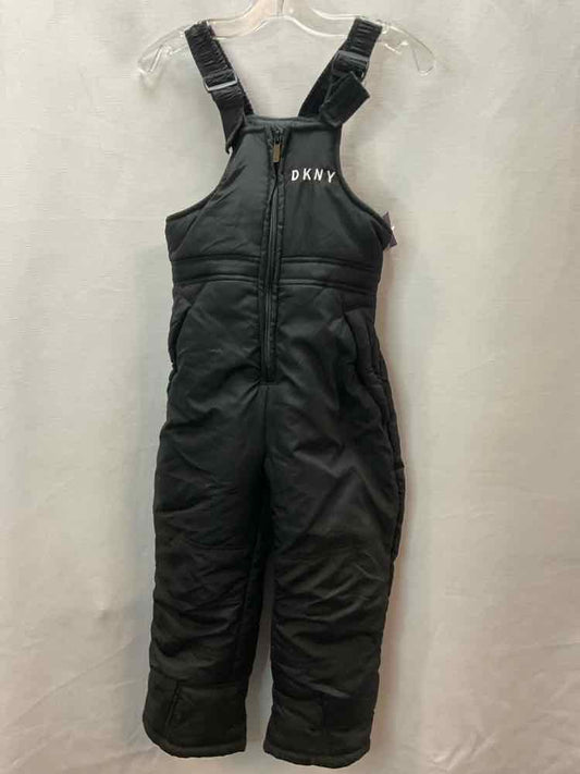 DKNY (A) Black Toddler Size 4T Snow Bibs Pants