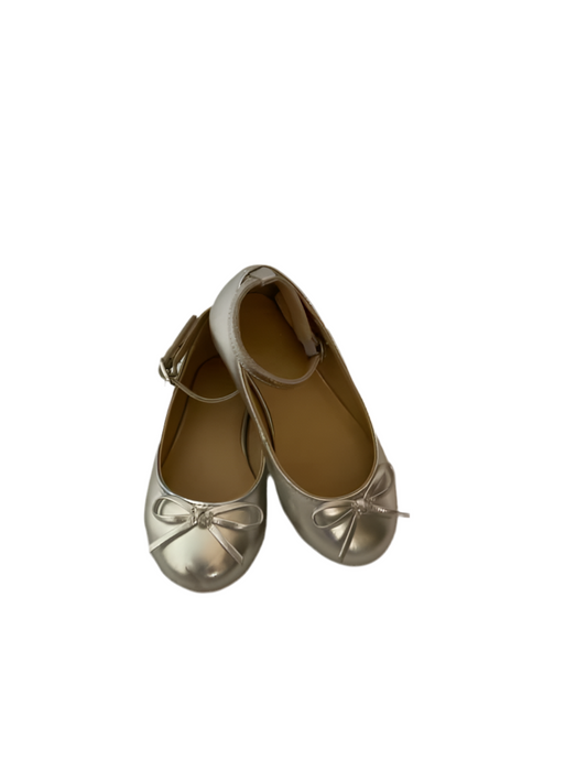 Janie and Jack (A) Silver Toddler Shoe Size 8 (Toddler) Dress Shoes
