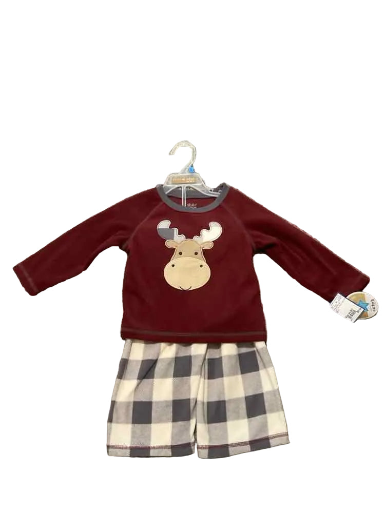 Child of Mine (D) Red Gray Infant Size 24 MO Boy's 2PC Casual