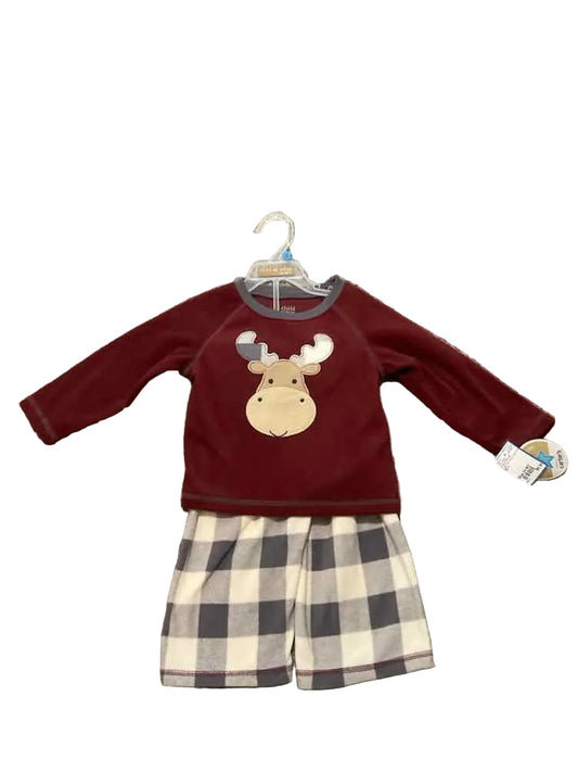 Child of Mine (D) Red Gray Infant Size 24 MO Boy's 2PC Casual