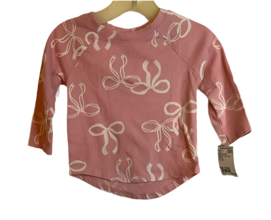 Cat and Jack (D) White Pink Infant Size 12 MO LSTop