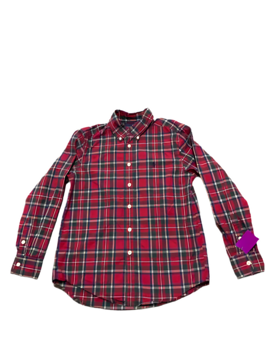 Ralph Lauren (A) Red Plaid Youth Size 10-12 Boy's ButtondownLS