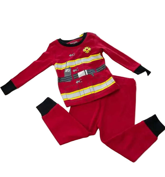 Old Navy (C) Red Black Infant Size 18-24 MO Boy's 2PCSleepwear