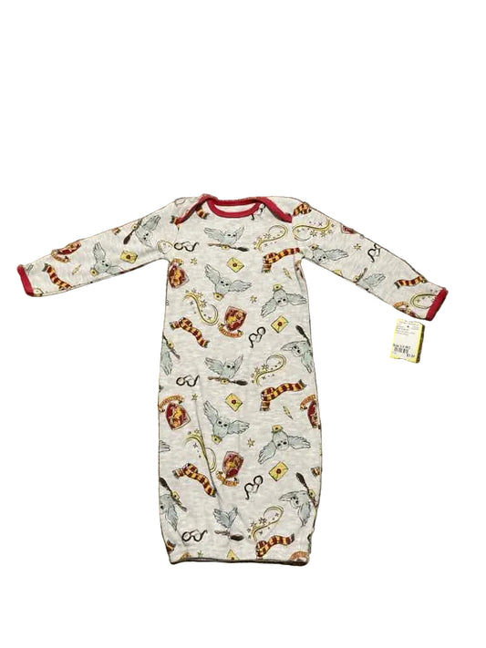 Harry Potter (D) Red Gray Infant Size 0-6 MO Boy's Nightgown