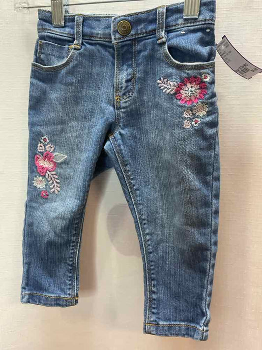 Gymboree (C) Blue Pink Infant Size 18-24 MO Jeans