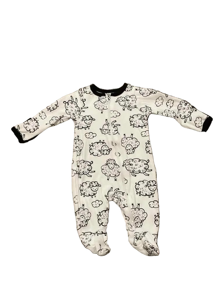 Wonder Nation (E) White Black Infant Size NB Boy's 1PCSleepwear
