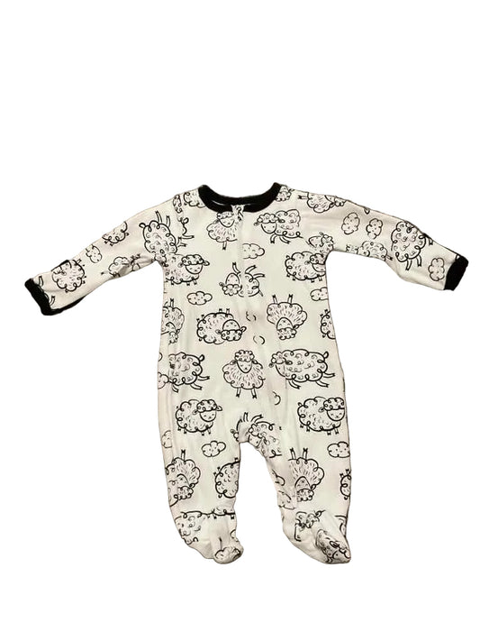 Wonder Nation (E) White Black Infant Size NB Boy's 1PCSleepwear