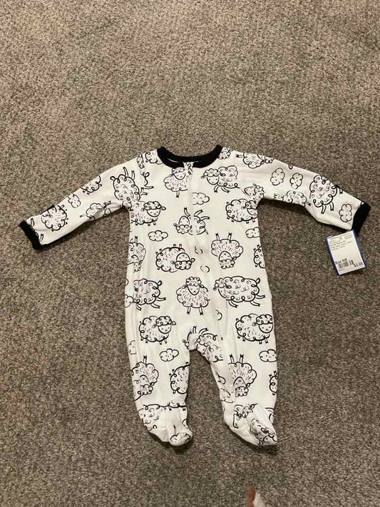 Wonder Nation (E) White Black Infant Size NB Boy's 1PCSleepwear