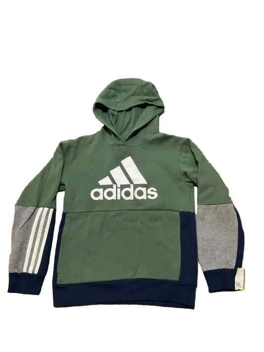 Adidas (B) Green Gray Youth Size 10-12 Boy's AthleticSweatshirt