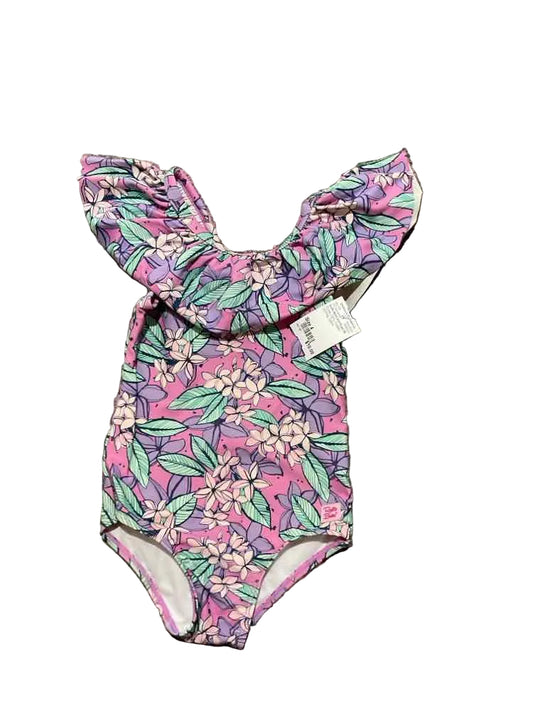 Ruffle Butts and Rugg (B) Purple Toddler Size 4 Girl's 1PCSwimwear