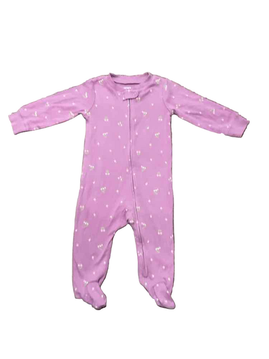 Carters (C) Green Purple Infant Size 9 MO Girl's 1PCSleepwear