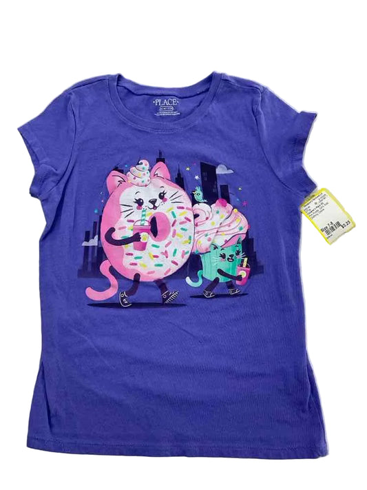 Children's Place (D) Pink Purple Youth Size 7-8 Girl's SSTop